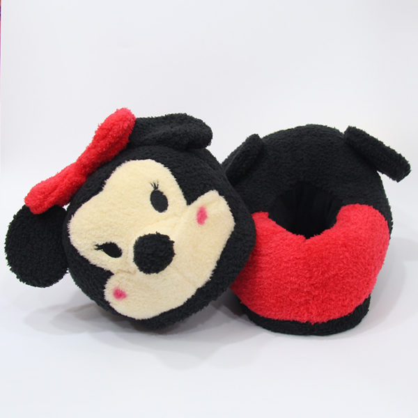 Mickey Minnie Winter Soft Plush Slippers