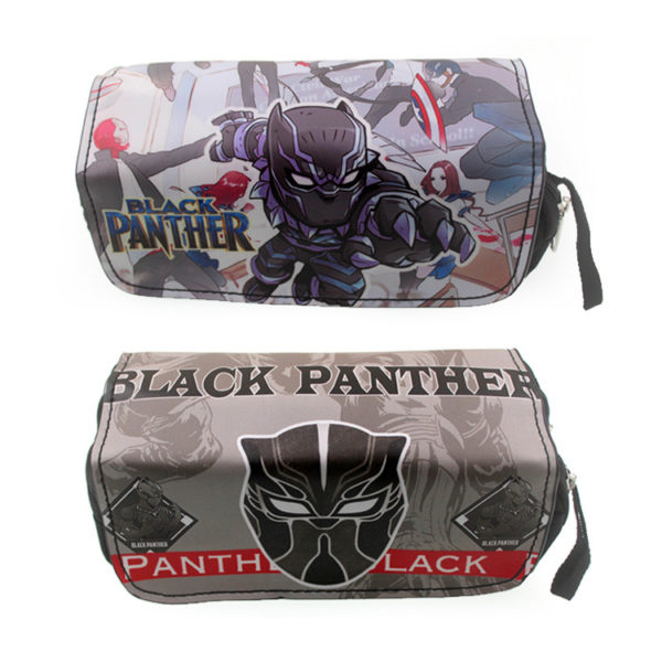 Black Panther Pencil Case Student's Large Capacity Pen Bag