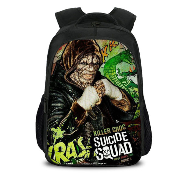 16"Suicide Squad Backpack School Bag Black - Image 5