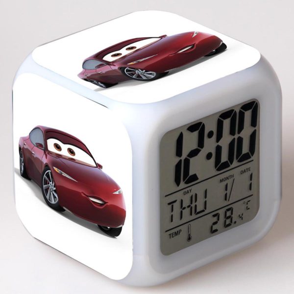 Cars 3 7 Colors Change Digital Alarm LED Clock - Image 6