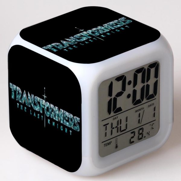 Transformers The Last Knight 7 Colors Change Digital Alarm LED Clock