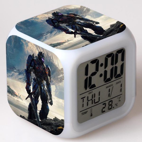 Transformers The Last Knight 7 Colors Change Digital Alarm LED Clock - Image 3