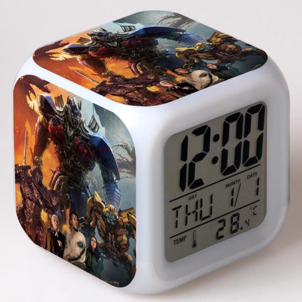 Transformers The Last Knight 7 Colors Change Digital Alarm LED Clock - Image 6