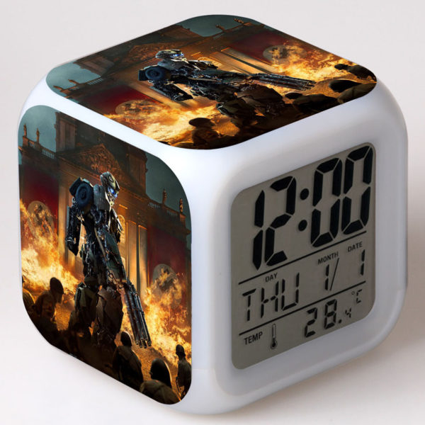 Transformers The Last Knight 7 Colors Change Digital Alarm LED Clock - Image 11