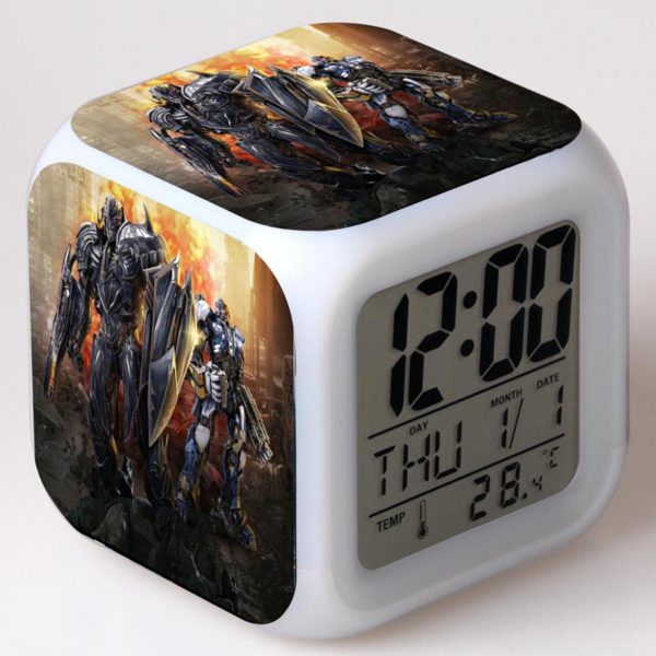 Transformers The Last Knight 7 Colors Change Digital Alarm LED Clock - Image 19