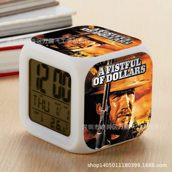 Red Dead: RedemptionⅡ 7 Colors Change Digital Alarm LED Clock - Image 21