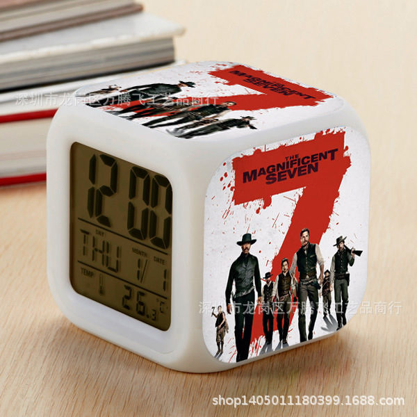 Red Dead: RedemptionⅡ 7 Colors Change Digital Alarm LED Clock - Image 23