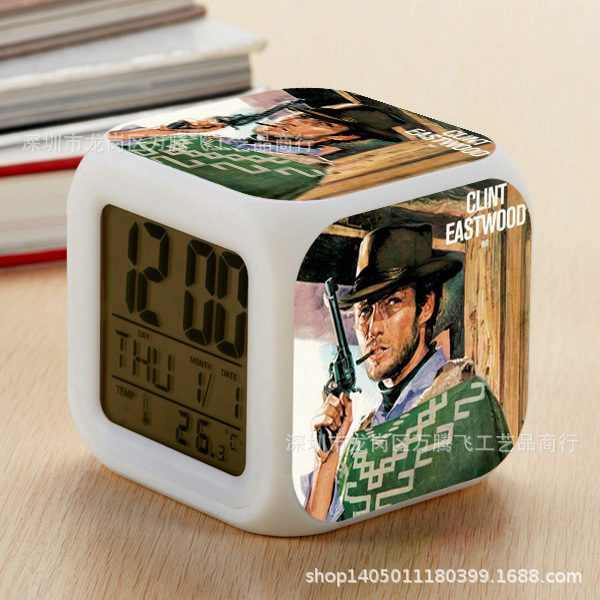 Red Dead: RedemptionⅡ 7 Colors Change Digital Alarm LED Clock - Image 24