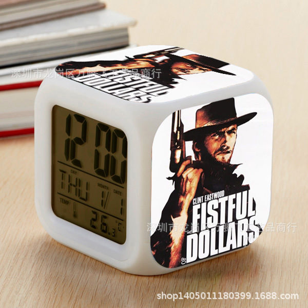 Red Dead: RedemptionⅡ 7 Colors Change Digital Alarm LED Clock - Image 2