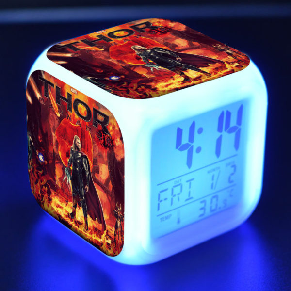 Thor Ragnarok 7 Colors Change Digital Alarm LED Clock - Image 17