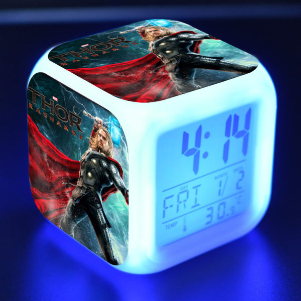 Thor Ragnarok 7 Colors Change Digital Alarm LED Clock - Image 19