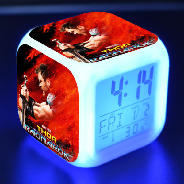 Thor Ragnarok 7 Colors Change Digital Alarm LED Clock - Image 23