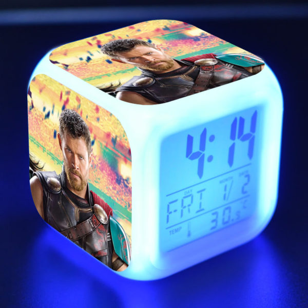 Thor Ragnarok 7 Colors Change Digital Alarm LED Clock - Image 26