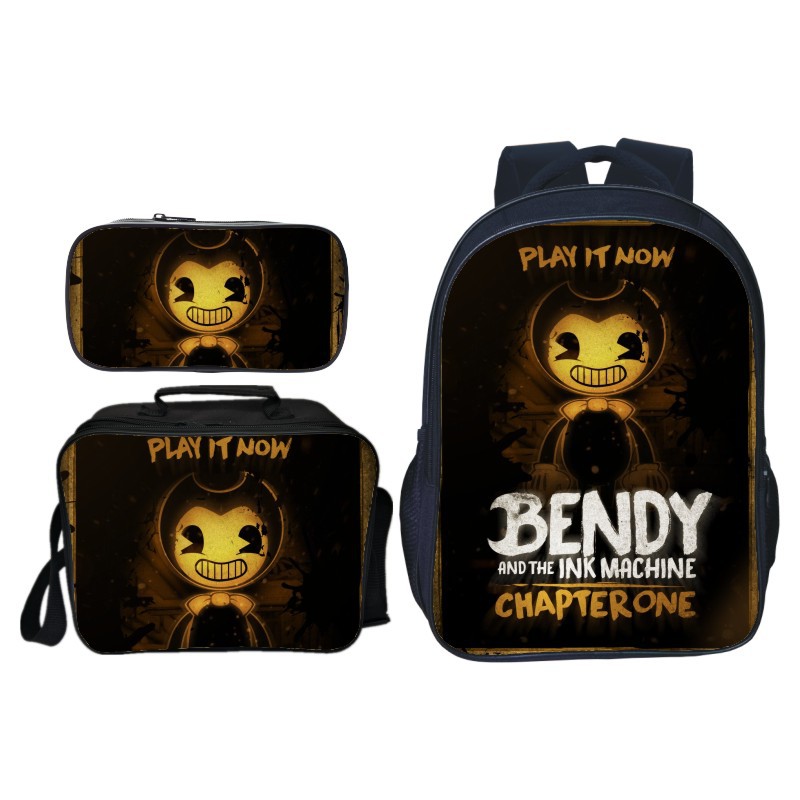 bendy and the ink machine backpack and lunch box