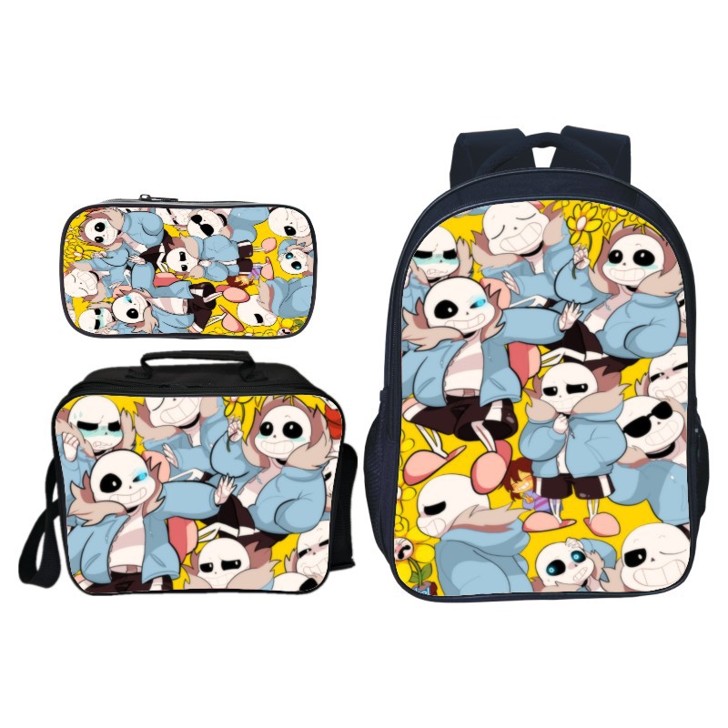 16″Lilo & Stitch Backpack School Bag+Lunch Bag+Pencil Bag - giftcartoon