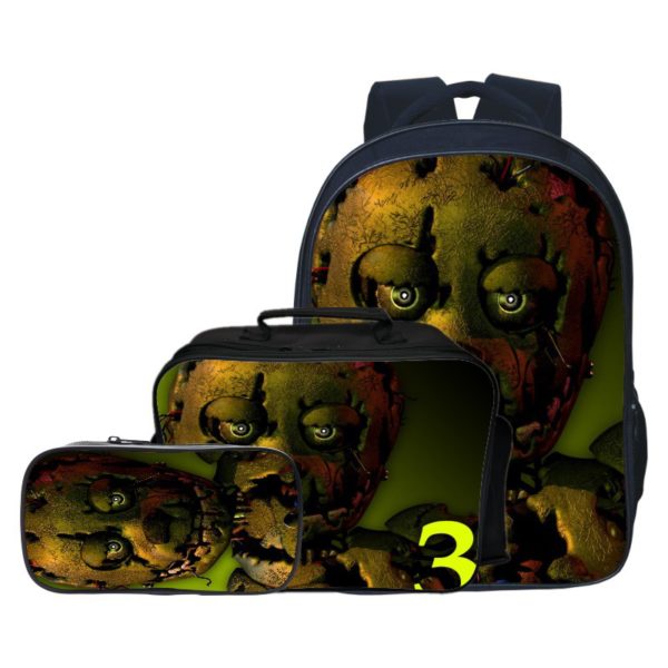 16″Five Nights at Freddy's Backpack School Bag+Lunch Bag+Pencil Bag - Image 4