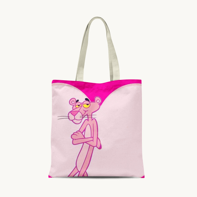 Pink Panther Canvas Shopping Bag (Pink)