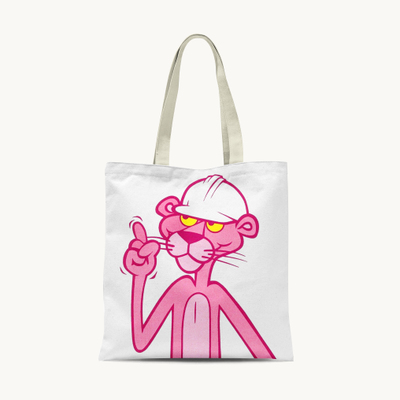Pink Panther Canvas Grocery Bag Shopping Bag Reusable Large Shopping Canvas  Bags Natural White Cloth Shoulder Bags Canvas Tote Bag Perfect for Crafting  Decorating - giftcartoon