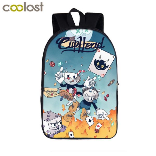 16‘’ Cuphead Backpack School Bag - Image 20