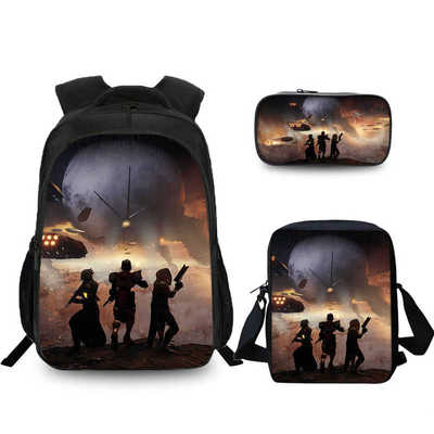 16″BTS Backpack School Bag+Lunch Bag+Pencil Bag - giftcartoon