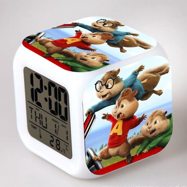 Alvin and the Chipmunks 7 Colors Change Digital Alarm LED Clock - Image 17