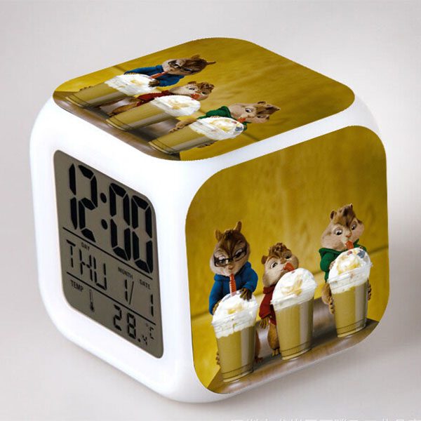 Alvin and the Chipmunks 7 Colors Change Digital Alarm LED Clock - Image 15