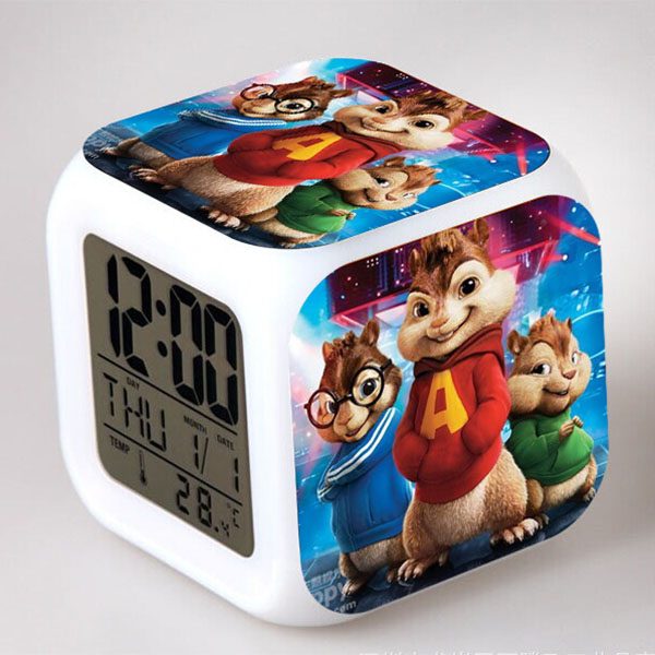 Alvin and the Chipmunks 7 Colors Change Digital Alarm LED Clock - Image 11