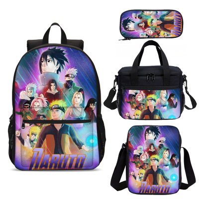 18 Inch Naruto Backpack School Bag+Messenger Bag+Pencil Bag