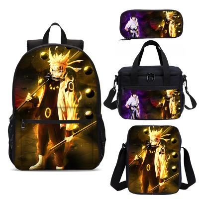 18 Inch Naruto Backpack School Bag+Messenger Bag+Pencil Bag