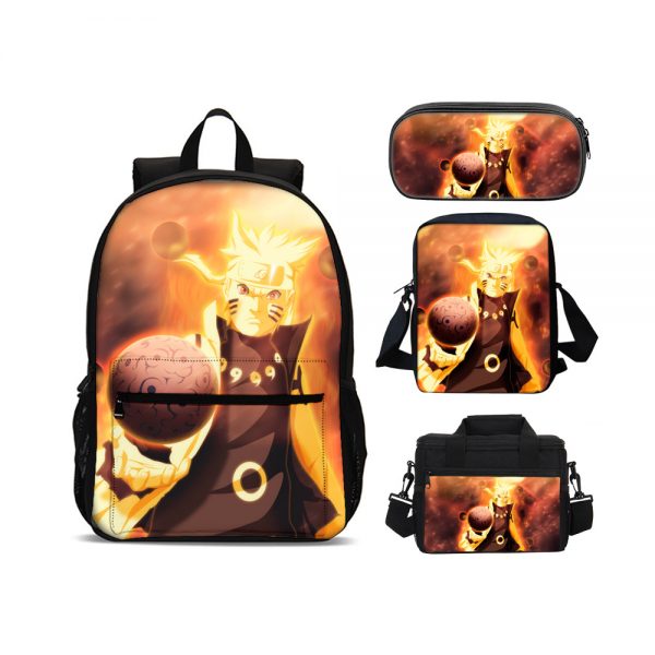 18 Inch NARUTO Backpack School Bag+Lunch Bag+Messenger Bag+Pencil Bag - Image 11