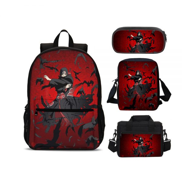 18 Inch NARUTO Backpack School Bag+Lunch Bag+Messenger Bag+Pencil Bag - Image 20