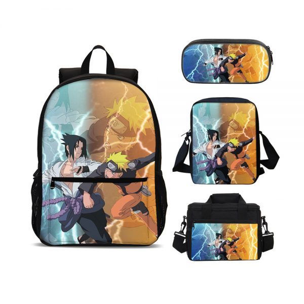 18 Inch NARUTO Backpack School Bag+Lunch Bag+Messenger Bag+Pencil Bag - Image 9