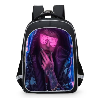 Cyberpunk 2077 double layer backpack personalized school bag