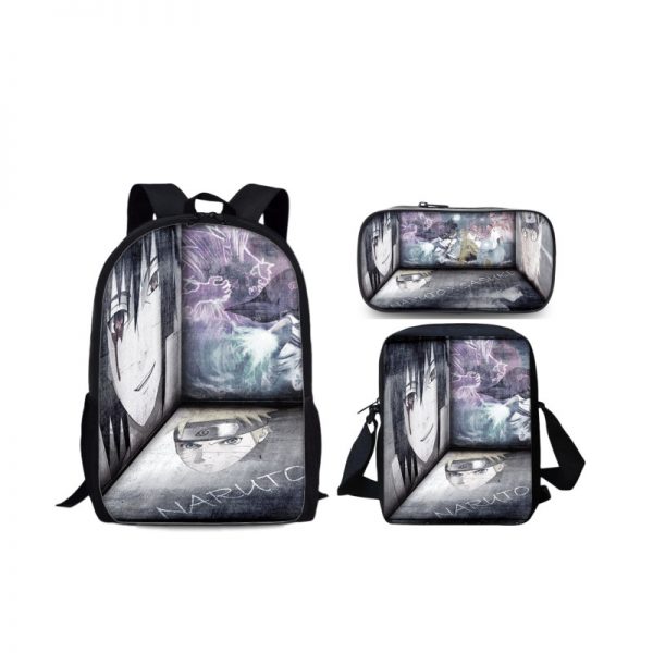 18 Inch Naruto Backpack School Bag+Messenger Bag+Pencil Bag - Image 23