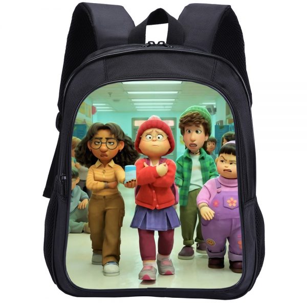 13 Inch Turning Red Children's School Bag Kindergarten Backpack Student Backpack - Image 5