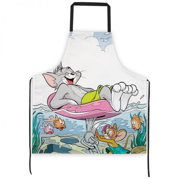 Professional Kitchen Apron-Tom and Jerry-Aprons Comfortable Perfect For Cooking Guide - Image 3