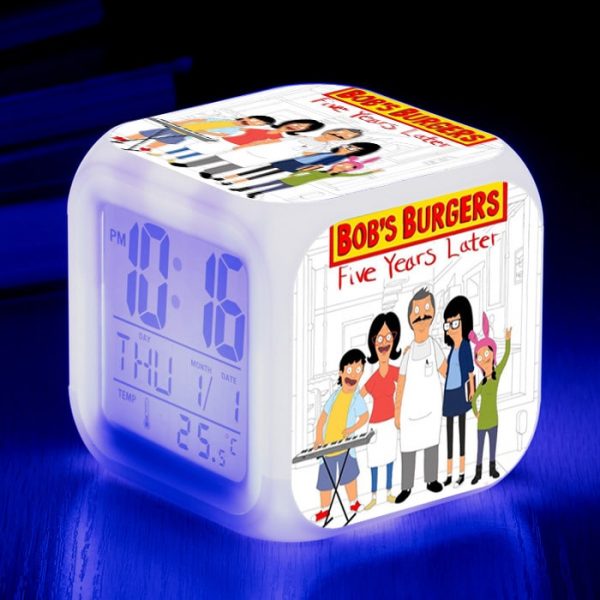 Bob's Burgers 7 Colors Change Digital Alarm LED Clock - Image 13