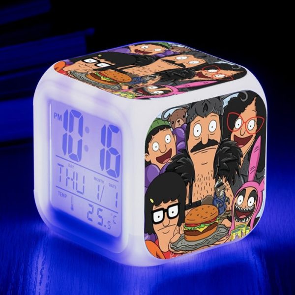 Bob's Burgers 7 Colors Change Digital Alarm LED Clock - Image 16