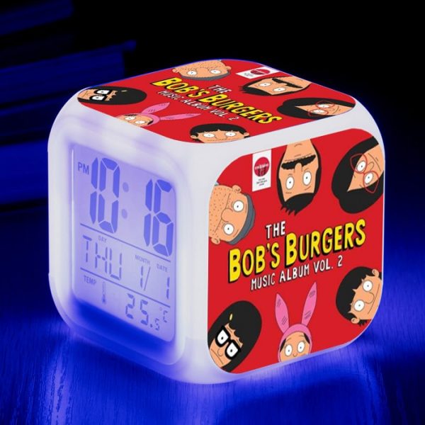 Bob's Burgers 7 Colors Change Digital Alarm LED Clock - Image 19