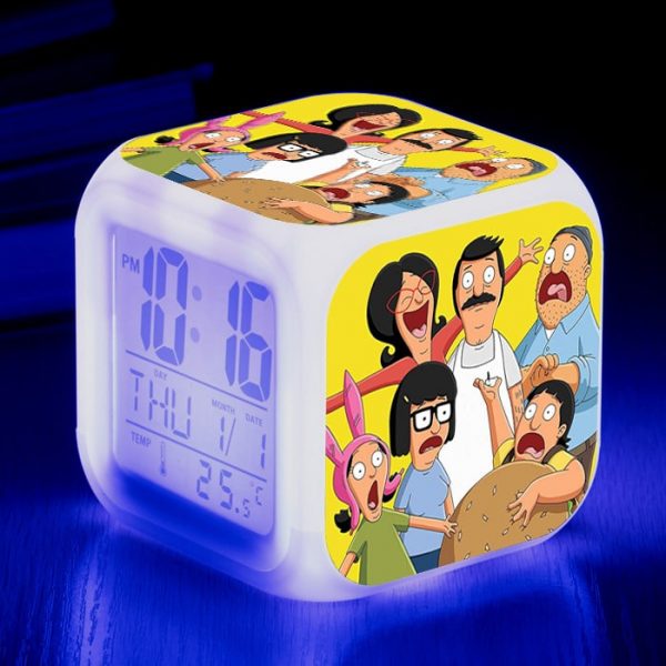 Bob's Burgers 7 Colors Change Digital Alarm LED Clock - Image 2