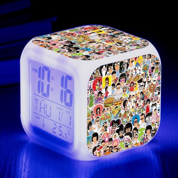 Bob's Burgers 7 Colors Change Digital Alarm LED Clock - Image 21