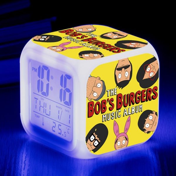 Bob's Burgers 7 Colors Change Digital Alarm LED Clock - Image 23