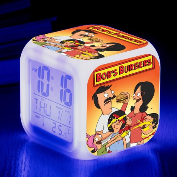 Bob's Burgers 7 Colors Change Digital Alarm LED Clock - Image 3