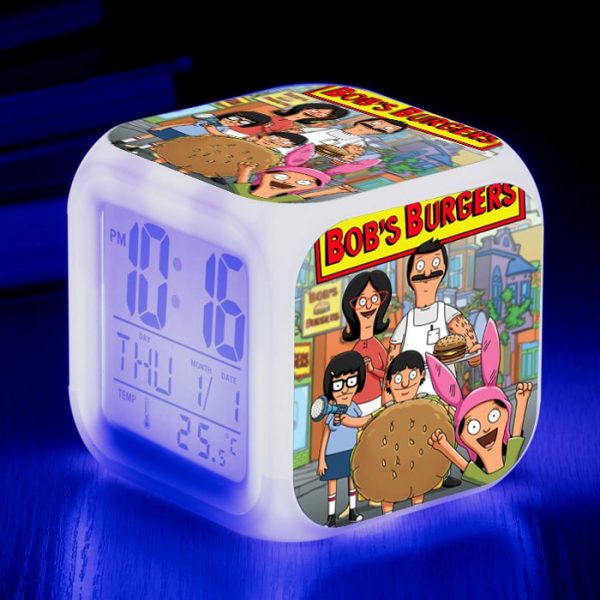 Bob's Burgers 7 Colors Change Digital Alarm LED Clock - Image 4