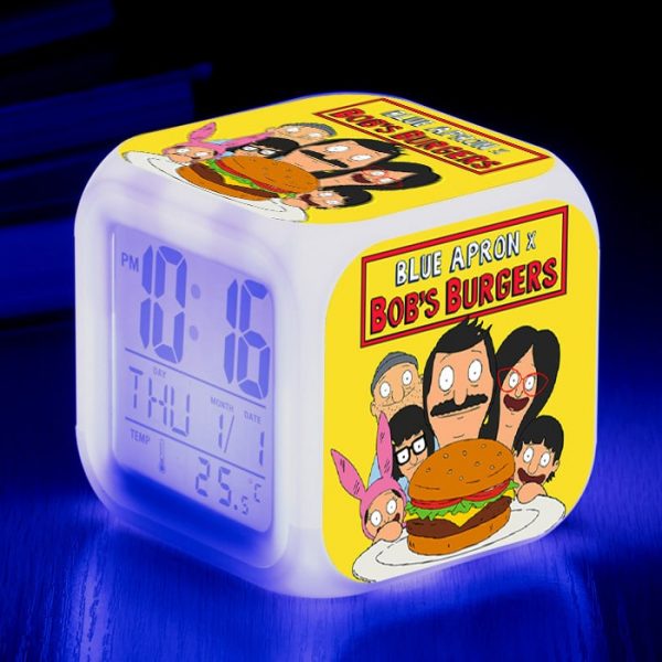 Bob's Burgers 7 Colors Change Digital Alarm LED Clock - Image 8