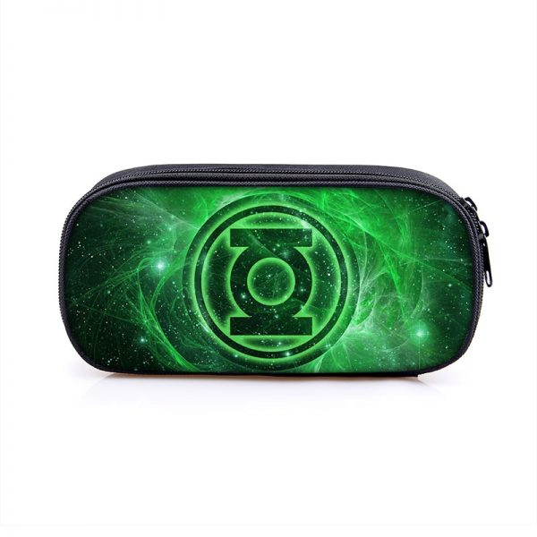 Green Lantern Cosmetic Bags Boys Girls Children Large Pencil Case Purse Storage Bags Women Men Multifunction Makeup Bag