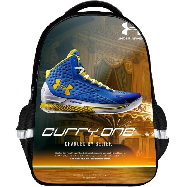 Stephen Curry Backpack Kids Youth Student High Capacity Waterproof School Bag Birthday Gifts