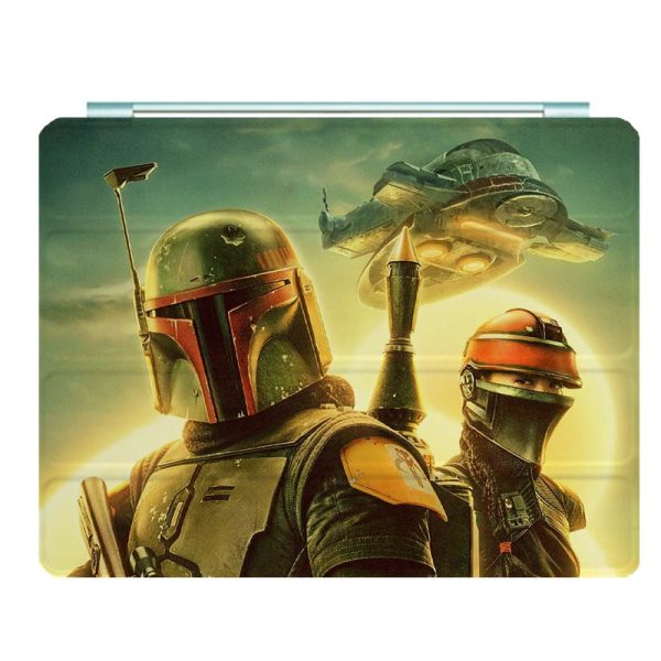 The Book Of Boba Fett Ipad Leather Case Advanced Pu Leather Protective Cover Automatic Wake Up and Sleep Magnetic Closure Multiple Angle Bracket