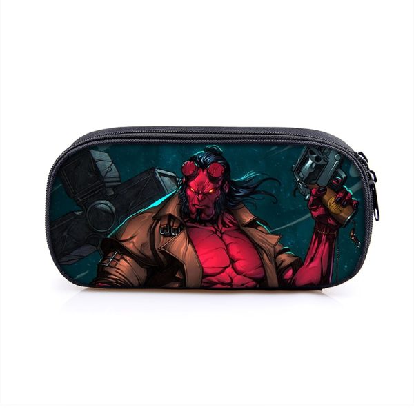 Hellboy Cosmetic Bags Boys Girls Children Large Pencil Case Purse Storage Bags Women Men Multifunction Makeup Bag - Image 19