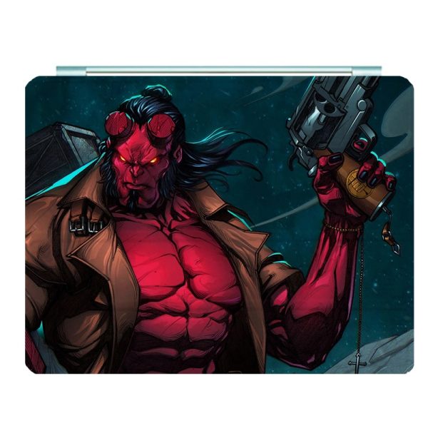 Hellboy Ipad Leather Case Advanced Pu Leather Protective Cover Automatic Wake Up and Sleep Magnetic Closure Multiple Angle Bracket - Image 3